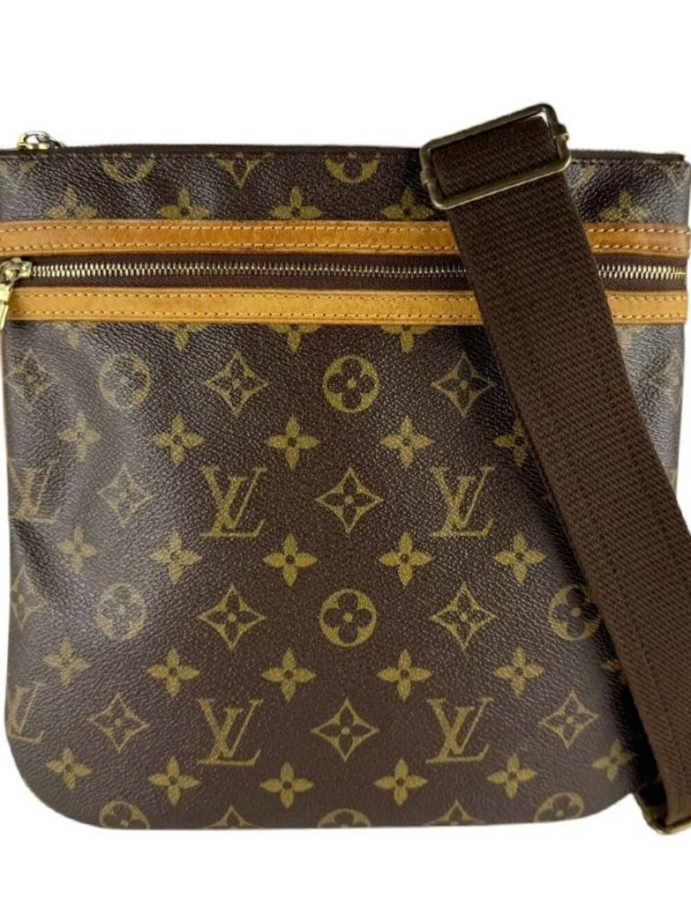LOUIS VUITTON Monogram Pochette Bossfort Shoulder Bag Brown M40044
